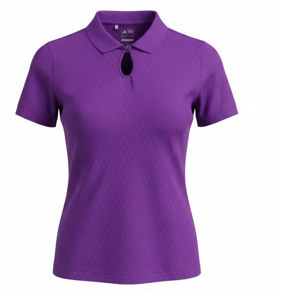 Adidas Puremotion Purple Diamonds Golf Shirt Womens Medium CoolMax Stunning